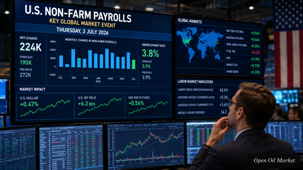 Economic Events and Corporate Reports – Thursday, July 2, 2026: U.S. NFP, Unemployment, Financial Congress of the Central Bank of Russia and EIA Gas Stocks
