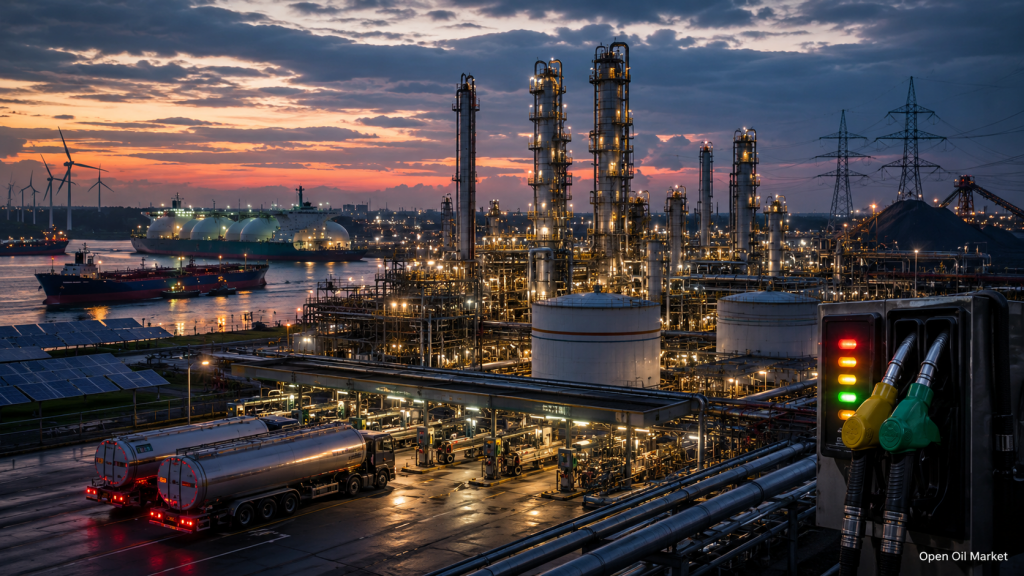 Global Energy Market on July 11, 2026 — Oil Refinery, Tankers, LNG, Renewable Energy, and Electricity