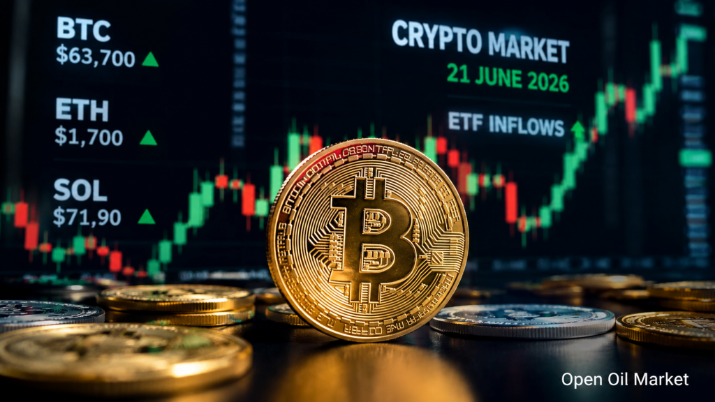 Cryptocurrency News, Sunday, June 21, 2026: Bitcoin Holds at $63–64k, ETF Flows and Stablecoin Regulation Set Market Tone