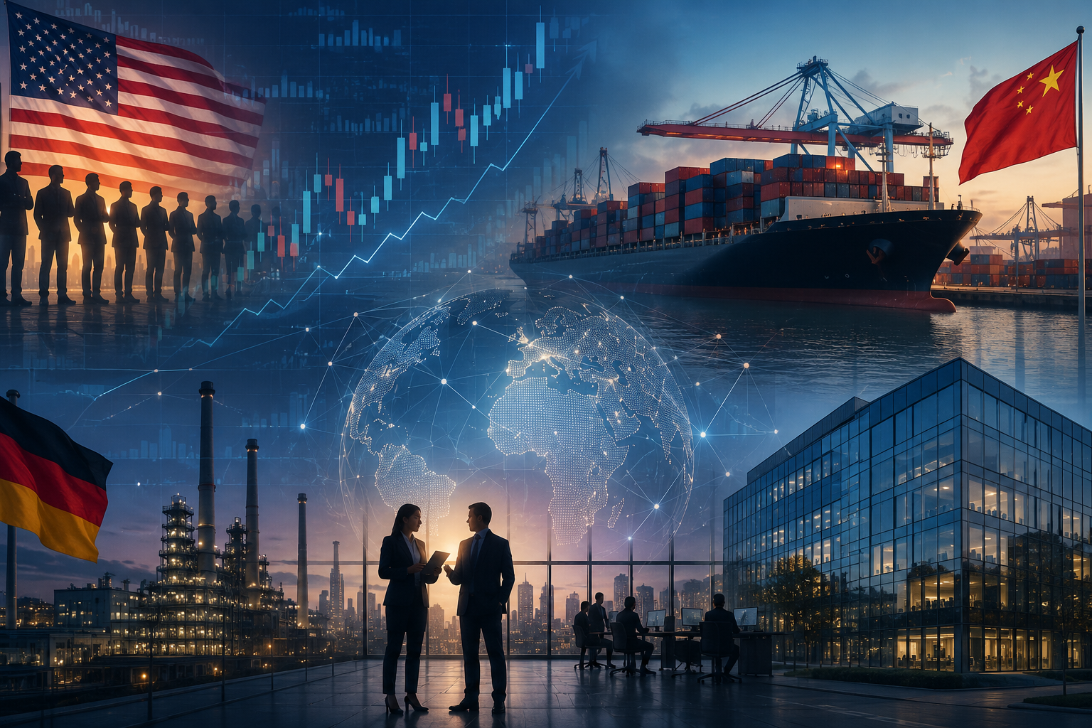 Economic Events and Corporate Reports — Friday, August 7, 2026: US Nonfarm Payrolls, China Trade Balance, Germany Industrial Production, and Allianz Reports.