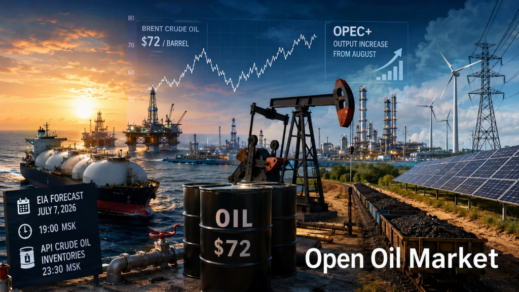 Oil and Gas News and Energy — Tuesday, July 7, 2026: Brent, OPEC+, EIA Forecast and API Inventories