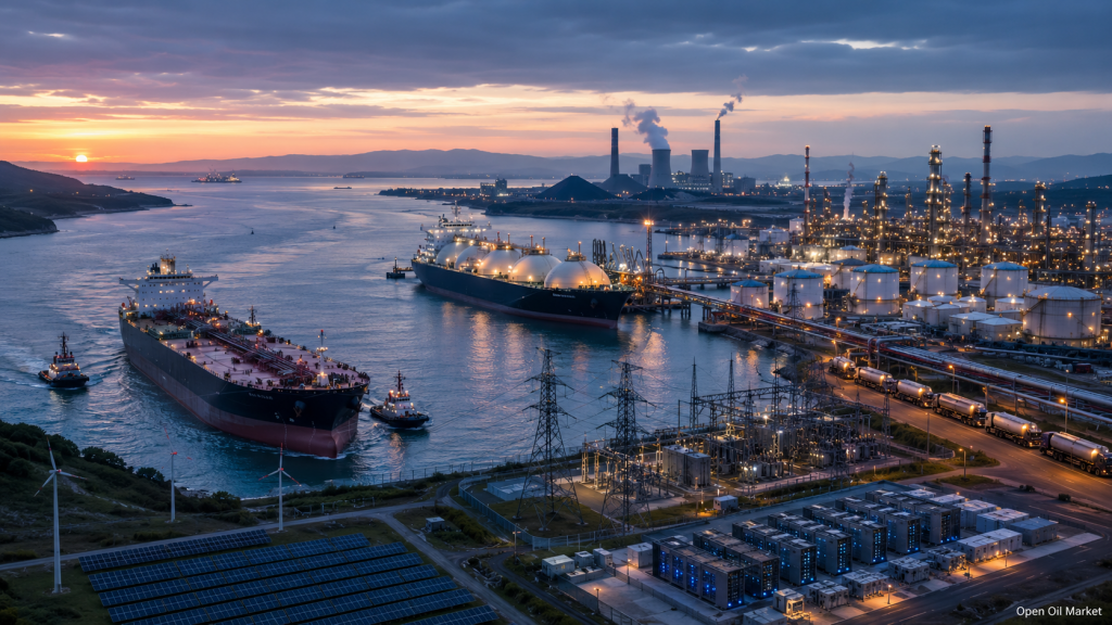 Oil and Gas & Energy News June 2, 2026: Oil Tanker in Strategic Strait, LNG Terminal, Refinery, Power Grids, Data Center, Renewables and Coal Generation