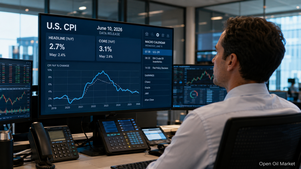 Economic Events and Corporate Reports on June 10, 2026: U.S. CPI, Bank of Canada Rate, and Oracle Report