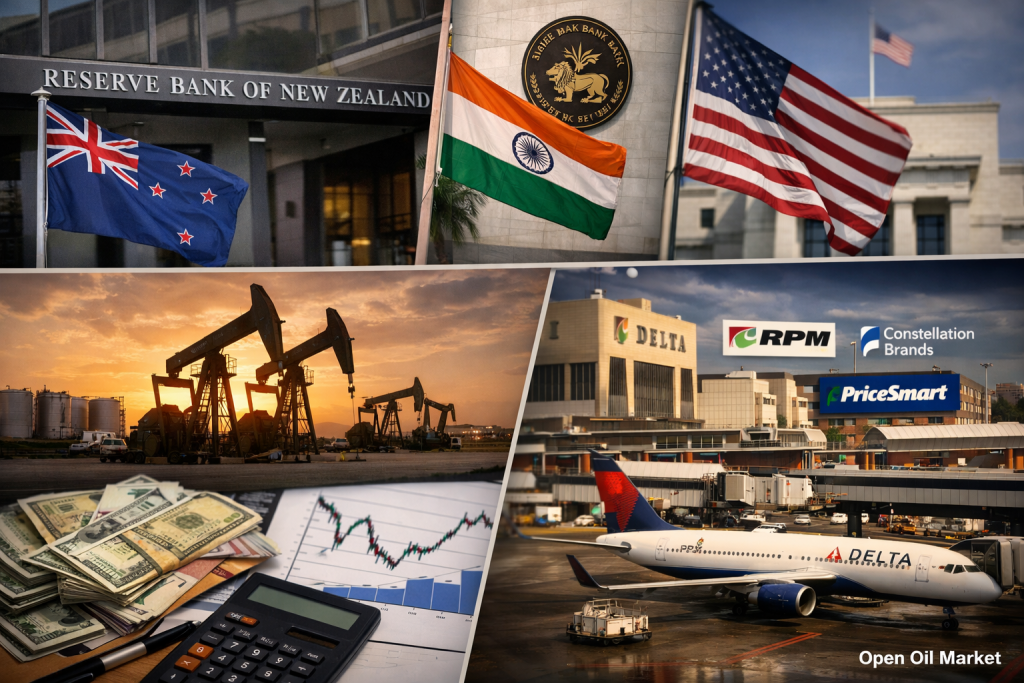 Economic Events and Corporate Reports Wednesday April 8, 2026: Central Bank Rates, Eurozone PPI, U.S. Oil Inventories, and FOMC Minutes