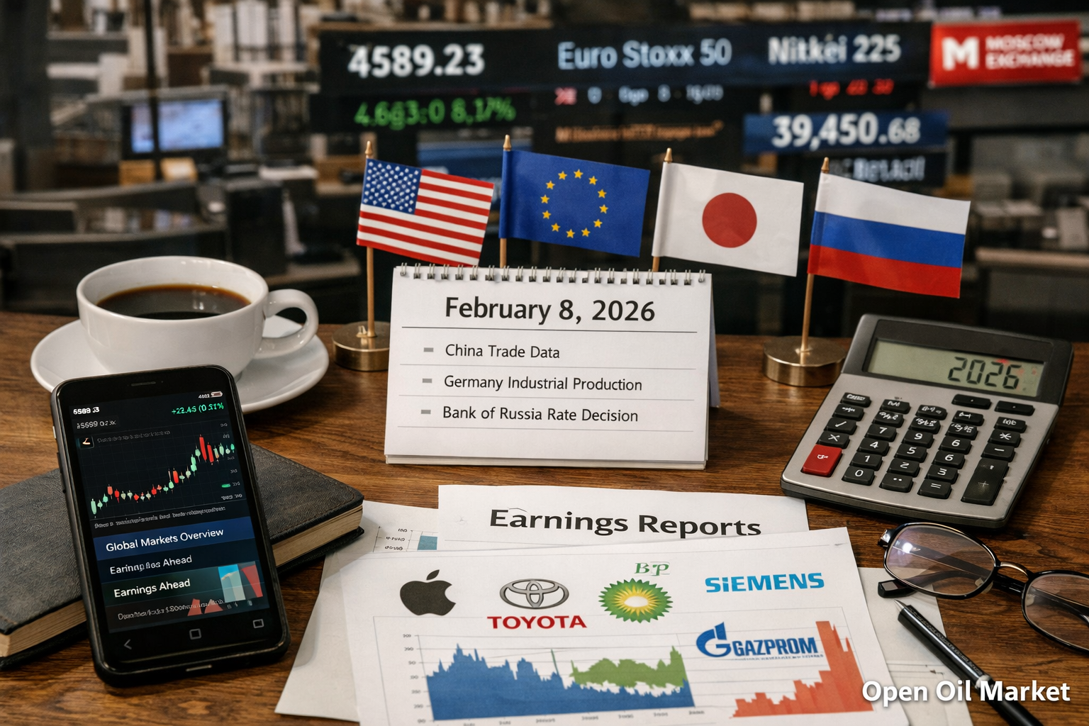 Economic Events and Corporate Reports — Sunday, February 8, 2026: Global Macroeconomic Statistics and Key Companies