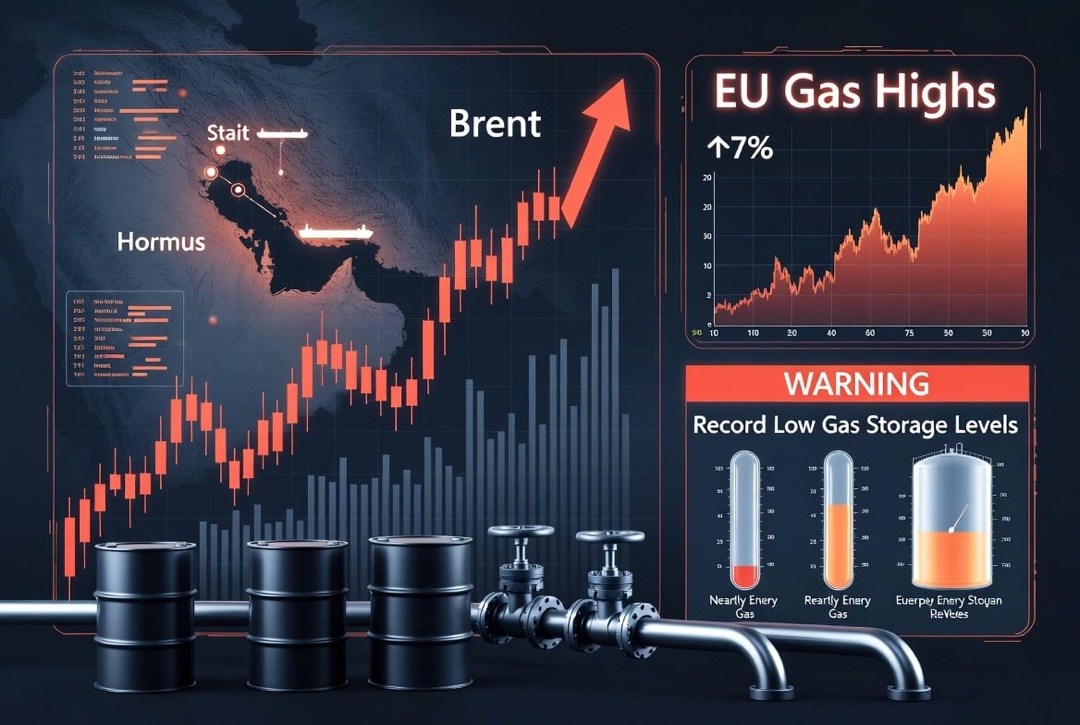 Energy News — Thursday, July 30, 2026: Escalation in the Strait of Hormuz Drives Brent Oil, Gas in Europe at Highs Amid Record-Low Inventories